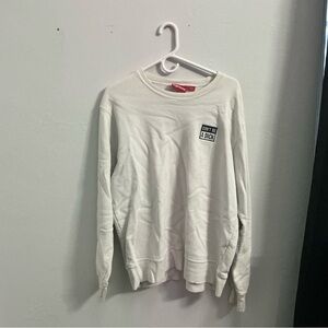 Supreme White Crewneck Sweater